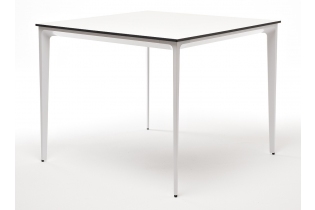 MR1001130 обеденный стол из HPL 90х90см, цвет молочный, каркас белый